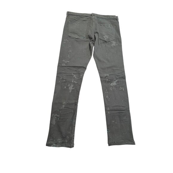 John Elliott Season Nine Jeans in Grey Paint Splatter - Picture 2 of 8